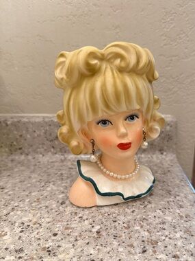 Enesco Red and Gold Oval Import Sticker